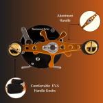 Catfish Pro Tournament Series 600CTS Round Baitcasting Reel - 6+1 Stainless Steel Ball Bearings, 5.3:1 Gear Ratio, 19lb Drag, Brass Gears, Centrifugal Brake, Durable & Powerful for Fishing