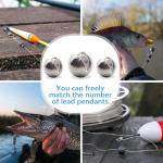 230pcs Fishing Weights Sinkers - Split Shot Fishing Sinkers Kit, 5 Size Round Removable Lead Fishing Weights, 1 Round Box Set Fishing Sinkers for Freshwater Saltwater(Blue Box) (230Pcs)