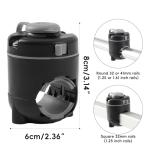 Hitorhike Fishing Rod Holder Universal Fit Kit with Mount Allows for 360-degree Adjustment Kayak Fishing Boat Powerlock Rod Holder (Fishing Rod Holder x2+Round&Square Rail Mount x2)