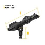 Hitorhike Fishing Rod Holder Universal Fit Kit with Mount Allows for 360-degree Adjustment Kayak Fishing Boat Powerlock Rod Holder (Fishing Rod Holder x2+Round&Square Rail Mount x2)