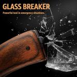 Spring Assisted Tactical Pocket Knife with Wood Handle