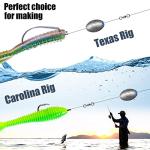 Egg Sinkers Bullet Fishing Weights Oval Shaped with Plastic Core Slip Sinkers for Catfish Fishing Casting Saltwater and Freshwater 1/5oz to 2oz