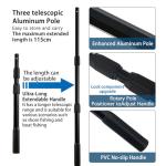 SEASPRO Black Telescoping Fishing Nets Lightweight Rubber Fish Net Durable with Non-Slip Grip - Freshwater and Saltwater Fishpond Large Fish Net (18.3"/46.5cm Hoop Size 1.62M Black Rubber net)