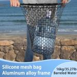 SEASPRO Black Telescoping Fishing Nets Lightweight Rubber Fish Net Durable with Non-Slip Grip - Freshwater and Saltwater Fishpond Large Fish Net (18.3"/46.5cm Hoop Size 1.62M Black Rubber net)