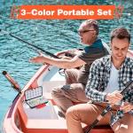 3 Pack Waterproof Fishing Tackle Box, Double-Sided with 19 Adjustable Dividers, Leakproof Bait Storage Case for Trout Ultralight Fishing & Travel (Green, Orange, Black)