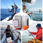 3 Pack Waterproof Fishing Tackle Box, Double-Sided with 19 Adjustable Dividers, Leakproof Bait Storage Case for Trout Ultralight Fishing & Travel (Green, Orange, Black)