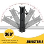 VEXPLO Adjustable Pole Mount Bike Fishing Rod Holder for Bicycle, Boat, Chairs, Cart, Scooter, Motorcycle, ATV & Beach Car, Fishing Pole Holder for Bike Rack with Mount Clamp (1.6" Inner Diameter)