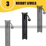 VEXPLO Adjustable Pole Mount Bike Fishing Rod Holder for Bicycle, Boat, Chairs, Cart, Scooter, Motorcycle, ATV & Beach Car, Fishing Pole Holder for Bike Rack with Mount Clamp (1.6" Inner Diameter)