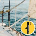 VEXPLO Adjustable Pole Mount Bike Fishing Rod Holder for Bicycle, Boat, Chairs, Cart, Scooter, Motorcycle, ATV & Beach Car, Fishing Pole Holder for Bike Rack with Mount Clamp (1.6" Inner Diameter)