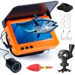 Fish Finder Camera Real Time Underwater Fishing Camera 65ft Cable for Rod,4.3" HD LCD Monitor&IR LED Night Vision Wide Angle Lens Line Camera for Kayak Lake Boat Ice Fishing Portable Fish Finder