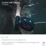 Martin Classic Rim Control Fly Fishing Reel, Metal Click Drag, Single Action, Aluminum Spool, Aluminum Frame, 7/8 Weight Line, Interchangeable Retrieve, Push-Button Release, Brown