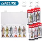 6PCS Fishing Lures for Freshwater and Saltwater with case,Slow Sinking Multi Jointed Swimbaits, Lifelike Lures for Bass Trout Crappie Walleye Pike, Easily Caught Bait