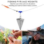 Pyramid Sinkers Fishing Weights Sinkers for Saltwater Fishing Weights Assortment Kits Fishing Gear Tackle 1oz 2oz 3oz 4oz (3oz - 10pcs)