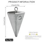 Pyramid Sinkers Fishing Weights Sinkers for Saltwater Fishing Weights Assortment Kits Fishing Gear Tackle 1oz 2oz 3oz 4oz (3oz - 10pcs)
