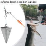 Pyramid Sinkers Fishing Weights Sinkers for Saltwater Fishing Weights Assortment Kits Fishing Gear Tackle 1oz 2oz 3oz 4oz (3oz - 10pcs)