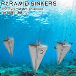 Pyramid Sinkers Fishing Weights Sinkers for Saltwater Fishing Weights Assortment Kits Fishing Gear Tackle 1oz 2oz 3oz 4oz (3oz - 10pcs)