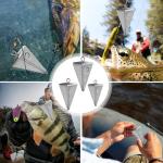 Pyramid Sinkers Fishing Weights Sinkers for Saltwater Fishing Weights Assortment Kits Fishing Gear Tackle 1oz 2oz 3oz 4oz (3oz - 10pcs)