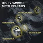 Fishing Baitcasting Reel, Baitcaster Fishing Reels with 18+1BB Stainless Steel Ball Bearings,Magnetic Braking System for Fishing Saltwater Freshwater, Available in 7.2:1 Black Gold