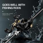 Fishing Baitcasting Reel, Baitcaster Fishing Reels with 18+1BB Stainless Steel Ball Bearings,Magnetic Braking System for Fishing Saltwater Freshwater, Available in 7.2:1 Black Gold