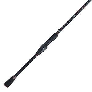 Abu Garcia 7’ Vendetta Spinning Fishing Rod, 2-Piece Rod, 6-12lb Line Rating, Medium Rod Power, Fast Action, 3/16-5/8 oz. Lure Rating, Black