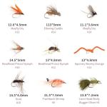 Maxcatch Fly Fishing Flies Assortment Kit, 72 pcs, Including Dry, Wet, Nymphs, Streamers Flies, with Waterproof Fly Box, for Fishing Trout, Bass, Salmon