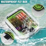 Maxcatch Fly Fishing Flies Assortment Kit, 72 pcs, Including Dry, Wet, Nymphs, Streamers Flies, with Waterproof Fly Box, for Fishing Trout, Bass, Salmon