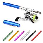 Lixada Collapsible Mini Pen Fishing Pole Kit - Telescopic Fishing Rod Spinning Reel Combo Kit