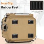 FREEAMG Fishing Tackle Bags - Padded Shoulder Strap Fishing Bags -Saltwater & Freshwater Fishing Bag - Gear Storage for Tackle Box (Kahki) (Bag Only)