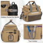 FREEAMG Fishing Tackle Bags - Padded Shoulder Strap Fishing Bags -Saltwater & Freshwater Fishing Bag - Gear Storage for Tackle Box (Kahki) (Bag Only)