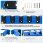 DZrudun Vertical Fishing Rod/Pole Holders for Garage,Fishing Rod Holder, Premium EVA &Shock-Resistant PP Base, Wall Mounted Fishing Rod/Pole Rack,Holds Up to 6 Rods, Fits Most Rods of Diameter 3-19mm