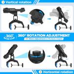 PLUSINNO 4 Pack Boat Fishing Rod Holder Double V Design Fit Round Square Tubes Innovative Clamp Fishing Gifts for Men