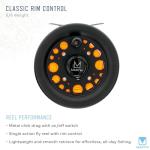 Martin Classic Rim Control Fly Fishing Reel, Metal Click Drag, Single Action, Aluminum Spool, Aluminum Frame, 5/6 Weight Line, Interchangeable Retrieve, Push-Button Release, Brown