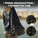 yuzhiyuan Small Fishing Bag with Rod Strap, Small Tackle Bag – Tackle Boxes & Gear,Portable & Lightweight, Move Freely, Cast Smoothly - Fishing Gifts for Men (Large - Black)