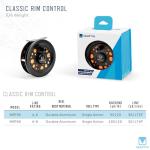 Martin Classic Rim Control Fly Fishing Reel, Metal Click Drag, Single Action, Aluminum Spool, Aluminum Frame, 5/6 Weight Line, Interchangeable Retrieve, Push-Button Release, Brown