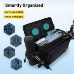 yuzhiyuan Small Fishing Bag with Rod Strap, Small Tackle Bag – Tackle Boxes & Gear,Portable & Lightweight, Move Freely, Cast Smoothly - Fishing Gifts for Men (Large - Black)