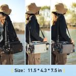 yuzhiyuan Small Fishing Bag with Rod Strap, Small Tackle Bag – Tackle Boxes & Gear,Portable & Lightweight, Move Freely, Cast Smoothly - Fishing Gifts for Men (Large - Black)
