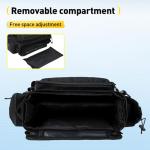 yuzhiyuan Small Fishing Bag with Rod Strap, Small Tackle Bag – Tackle Boxes & Gear,Portable & Lightweight, Move Freely, Cast Smoothly - Fishing Gifts for Men (Large - Black)