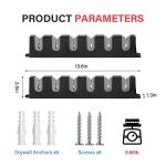 Simple Deluxe Horizontal Fishing Rod Holders Wall-Mounted – Fishing Rod Rack Great Fishing Pole Holder for Garage, Simple Deluxe Fishing Rod Rack Holds Up to 6 Rods, 13.6" Grey, 1 Pair