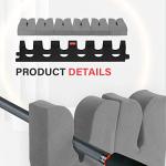 Simple Deluxe Horizontal Fishing Rod Holders Wall-Mounted – Fishing Rod Rack Great Fishing Pole Holder for Garage, Simple Deluxe Fishing Rod Rack Holds Up to 6 Rods, 13.6" Grey, 1 Pair