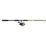 Ugly Stik Bigwater Spinning Reel and Fishing Rod Combo, Black/Red/Yellow