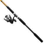 Ugly Stik Bigwater Spinning Reel and Fishing Rod Combo, Black/Red/Yellow