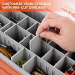 KastKing HyperSeal Waterproof Tackle Box, 3700 Deep Tackle Trays, Fishing Tackle Box Organizer With Removable Dividers, Fishing Gear & Fishing Accessories Storage