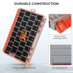 KastKing HyperSeal Waterproof Tackle Box, 3700 Deep Tackle Trays, Fishing Tackle Box Organizer With Removable Dividers, Fishing Gear & Fishing Accessories Storage