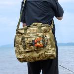 KastKing BaitSpace Fishing Tackle Bag With 4 Tackle Boxes & Removable Bait Binder, Water-Resistant Tackle Storage, Durable Fishing Gear, Adjustable Shoulder Strap