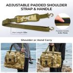 KastKing BaitSpace Fishing Tackle Bag With 4 Tackle Boxes & Removable Bait Binder, Water-Resistant Tackle Storage, Durable Fishing Gear, Adjustable Shoulder Strap