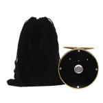 Vintage Classic Fly Fishing Reel,Right/Left Handle Position, Fly Reel (Black with Gold, 5/6 wt)