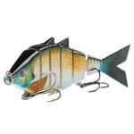 BASSDASH Bone Swimbait Multi Jointed Hard Fishing Lure for Bass Trout Bluegill Pike with Angled Cut Segments 3.7in/0.66oz