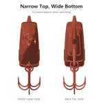 BASSDASH Bone Swimbait Multi Jointed Hard Fishing Lure for Bass Trout Bluegill Pike with Angled Cut Segments 3.7in/0.66oz