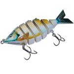 BASSDASH Bone Swimbait Multi Jointed Hard Fishing Lure for Bass Trout Bluegill Pike with Angled Cut Segments 3.7in/0.66oz