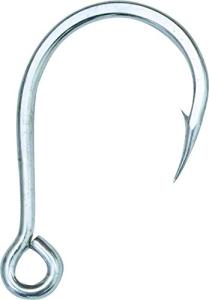 Mustad in-Line Single 4X Strong, Wide Round Bend, Eyed 1/0, Duratin